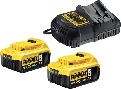Picture of Dewalt Zestaw 2 x akumulator 18V 5Ah + ładowarka XR 10,8 - 18V (DCB115P2)