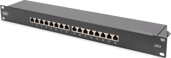 Изображение Digitus Patch panel 19" 1U 16x RJ45 kat.6 LSA (DN-91616S-B)