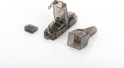 Изображение Digitus CAT 6A connector for field assembly, unshielded AWG 27/7 to 22/1, solid and stranded wire, RJ45 | Digitus | DN-93633 | Adapter