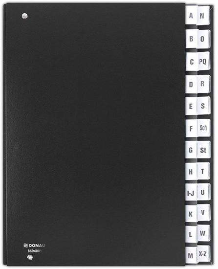 Picture of Donau TECZKA KORESPONDENCYJNA KARTON A4 A-Z CZARNA (8694001-01)