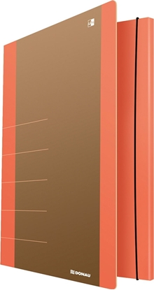 Picture of Donau Teczka z gumk DONAU Life, Karton, A4, 500gsm, 3-skrz., pomaraczowy