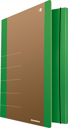 Picture of Donau Teczka z gumk DONAU Life, Karton, A4, 500gsm, 3-skrz., zielony