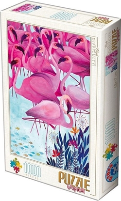 Attēls no D-Toys Puzzle 1000 Andrea Kurti, Flamingi