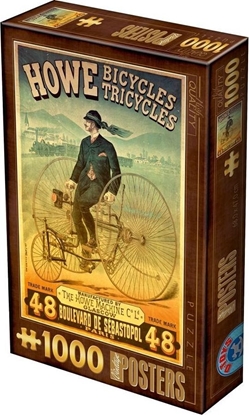 Изображение D-Toys Puzzle 1000 Stare plakaty, Fabryka rowerów Howe