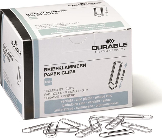 Изображение Durable DURABLE Briefklammern 32 mm 1000 Stück verzinkt