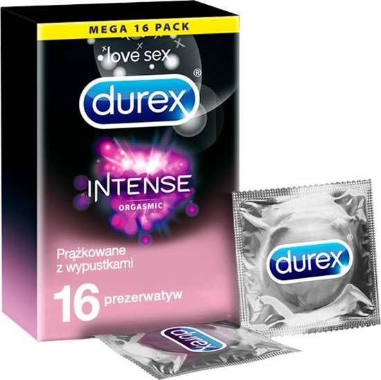 Изображение Durex  DUREX_Intense Orgasmic prążkowane prezerwatywy z wypustkami i żelem stymulującym 16szt