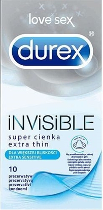 Attēls no Durex  Invisible Extra Thin super cienkie prezerwatywy 10szt