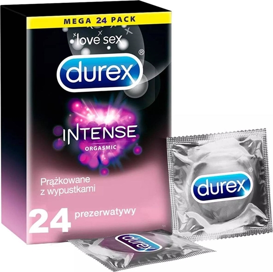 Изображение Durex  Prezerwatywy Intense 24 szt z wypustkami prążkami