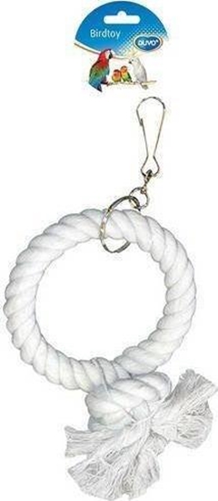 Изображение Duvo+ DUVO+ ZABAWKA DLA PTAKÓW RING ZE SZNURA 30cm 4745005