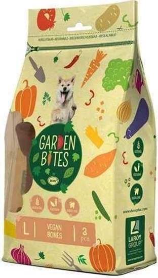Изображение Duvo+ Kostki wizane Garden Bites Vegan Bones do czyszczenia zbów 270 g