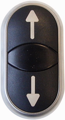 Picture of Eaton M22-DDL-S-X7/X7 push-button panel Black, Chrome