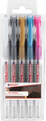 Изображение Edding Długopis żelowy e-2185/5 S EDDING, 0,7mm, 5 szt., zawieszka, mix kolorów