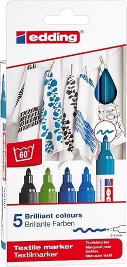 Picture of Edding Markery do tkanin 5 kolorów zimnych EDDING