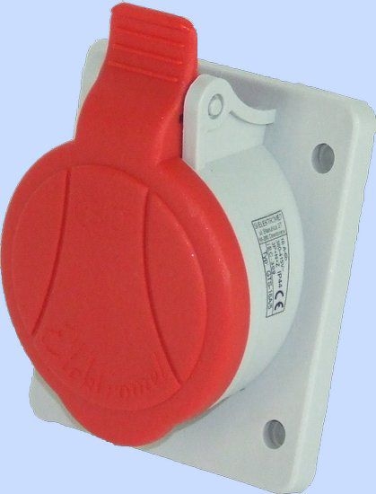 Изображение Elektromet Gniazdo tablicowe skone czerwone 5P 16A 400V (921820)