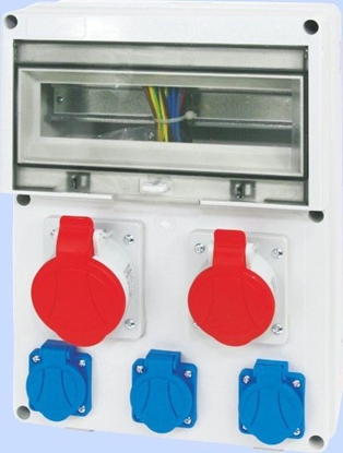 Изображение Elektromet Rozdzielnica budowlana 12 moduów 1x16A 5P 400V, 1x32A 5P 400V, 3x16A 2P+Z RSE-04 IP54 (942091)