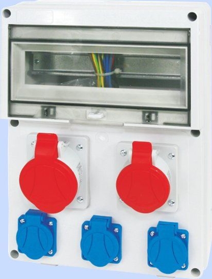 Изображение Elektromet Rozdzielnica budowlana 12 moduów 1x16A 5P 400V, 1x32A 5P 400V, 3x16A 2P+Z RSE-04 IP54 (942091)