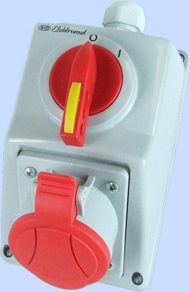 Изображение Elektromet Zestaw instalacyjny z gniazdem 5P 0-I 32A IP54 (974005)