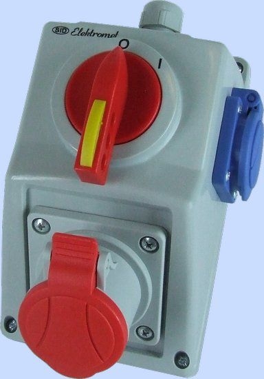 Изображение Elektromet Zestaw instalacyjny z rozcznikiem O-I 1x16A 4P 400V, 1x16A 250V IP54 (971615)