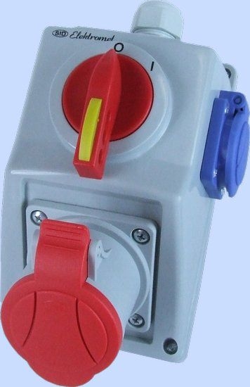 Изображение Elektromet Zestaw instalacyjny z rozcznikiem O-I 1x32A 1x16A 4P 400V IP-54 (974011)