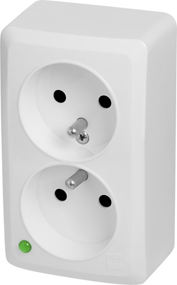 Изображение Elektro-Plast BERG Gniazdo podwójne z uziemieniem n/t 2x2P+Z 16A (3743-00)