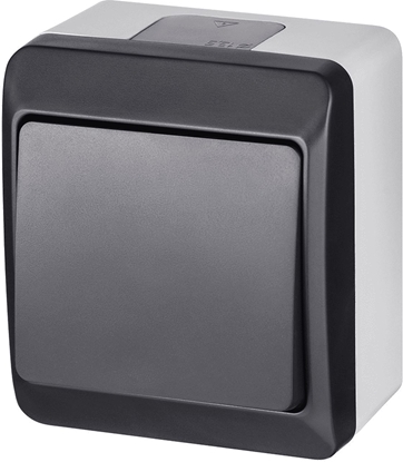Изображение Elektro-Plast Hermes cznik schodowy hermetyczny IP44 antracyt (0331-07)