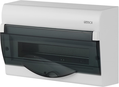 Attēls no Elektro-Plast Rozdzielnica moduowa 1 x 14+2 natynkowa GREEN BOX RN drzwi transparentne dymne N+PE IP40 (2354-01)