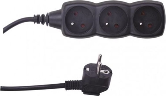 Picture of Emos Przeduacz 3-gniazda z/u 1,5m /H05VV-F 3G1/ czarny PC0311