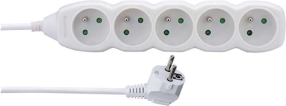 Изображение Emos Przeduacz z uziemieniem 5 gniazd biay 1,5m (P0511)
