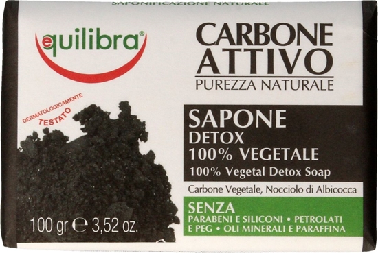 Picture of Equilibra Mydo w kostce Carbo Detox 100% Vegetal Detox Soap 100g