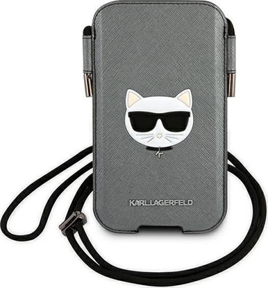 Изображение Etui na tablet Karl Lagerfeld Karl Lagerfeld Torebka KLHCP12LOPHCHG 6,7" szary/grey hardcase Saffiano Ikonik Choupette Head