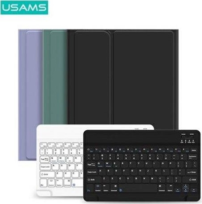 Picture of Usams USAMS Etui Winro z klawiaturą iPad 9.7" fioletowe etui-biała klawiatura/purple cover-white keyboard IPO97YRXX03 (US-BH642)