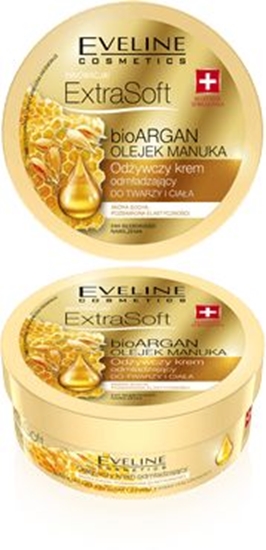 Picture of Eveline Extra Soft bio Argan i Olejek Manuka Odywczy krem odmadzajcy do twarzy i ciaa 175ml