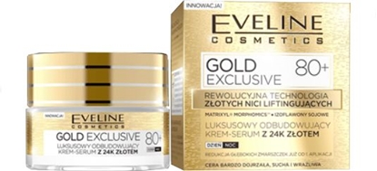 Attēls no Eveline Gold Lift Expert 80+ Krem-serum odbudowujcy na dzie i noc 50ml
