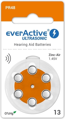 Attēls no EverActive Bateria do aparatów słuchowych PR48 6 szt.