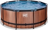 Изображение EXIT Wood pool ø360x122cm with filter pump - brown