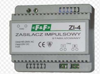 Attēls no F&F Zasilacz impulsowy 230VAC/12VDC 50W 4A (ZI-2)