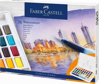 Attēls no Faber-Castell Farby akwarelowe CS kostki 36 kol. FABER CASTELL