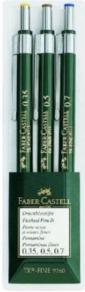 Изображение Faber-Castell Oówek Automatyczny Tk-fine 3 Sztuki W Etui Plastikowym (0,35: 0,5: 0,7mm ) (136030 FC)