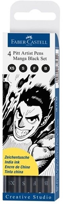 Picture of Faber-Castell Pisaki do rysowania mangi Pitt Artist, 4 szt. (167132 FC)