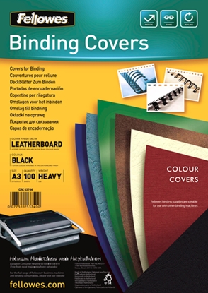 Picture of Fellowes FSC Certified Leathergrain Covers