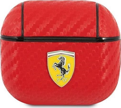 Attēls no Ferrari Ferrari FESA3CARE AirPods 3 cover czerwony/red On Track PU Carbon () - FER000515
