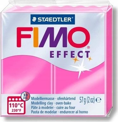 Изображение Fimo Masa termoutwardzalna Kostka neon róowy 57g