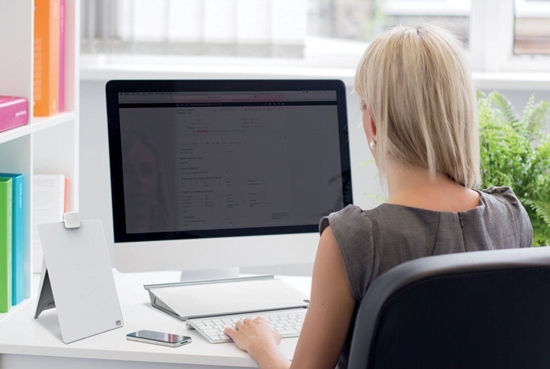 Picture of Nobo TABLICZKA NA BIURKO NOBO SUCHOCIERALNA SZKLANA PIONOWA BIAA 216X297 FLIPCHART BIURKOWY