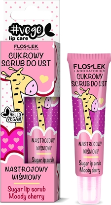 Picture of Floslek Floslek Lip Care Vege Cukrowy Scrub do ust Nastrojowy Winiowy 14g