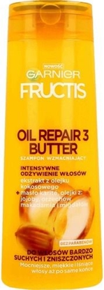 Изображение Garnier New Fructis Oil Repair 3 Butter szampon do włosów suchych i zniszczonych 400ml
