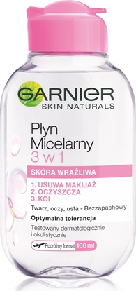 Attēls no Garnier Skin Naturals Pyn micelarny 3w1 - skóra wraliwa 100ml
