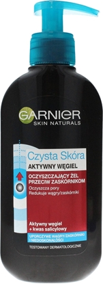 Attēls no Garnier Żel do twarzy Skin Naturals Czysta Skóra Intensive Aktywny Węgiel oczyszczający 150ml