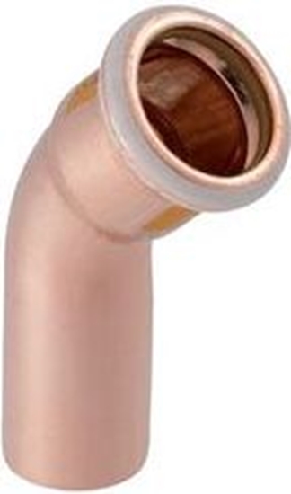 Изображение Geberit Kolano jednokielichowe Mapress Kupfer Gas 45° 15mm (34521)