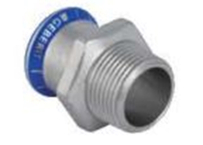 Изображение Geberit Zczka przejciowa Mapress Edelstahl gwint zewntrzny DN 15/20 (31705)