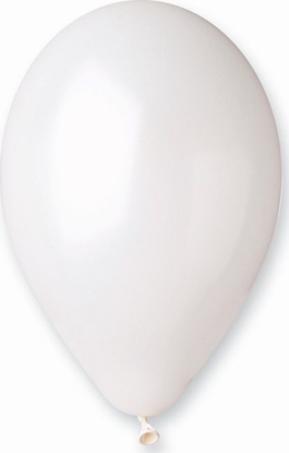 Attēls no Gemar Balony metaliczne Perłowo-Białe, GM110, 30 cm, 100 szt.